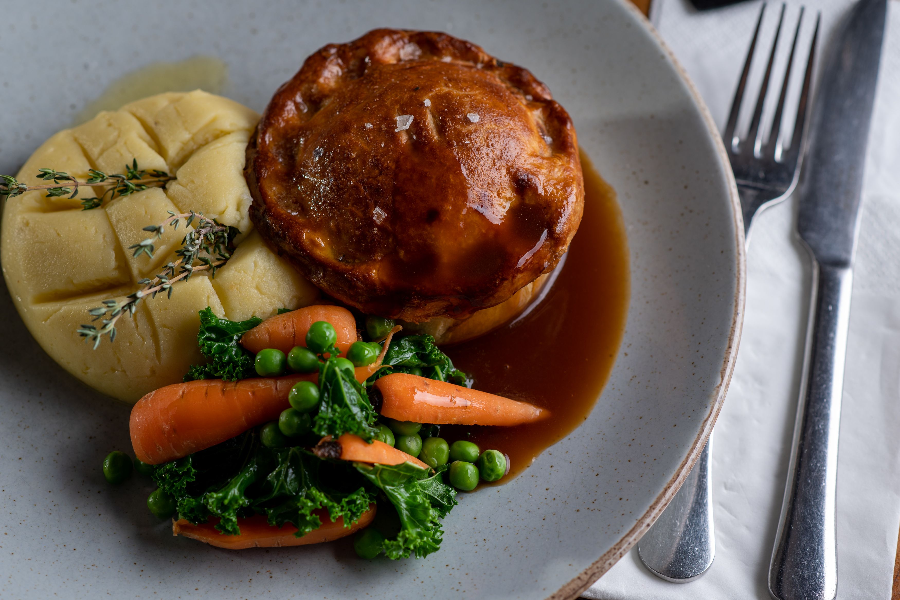 pie and mash from above