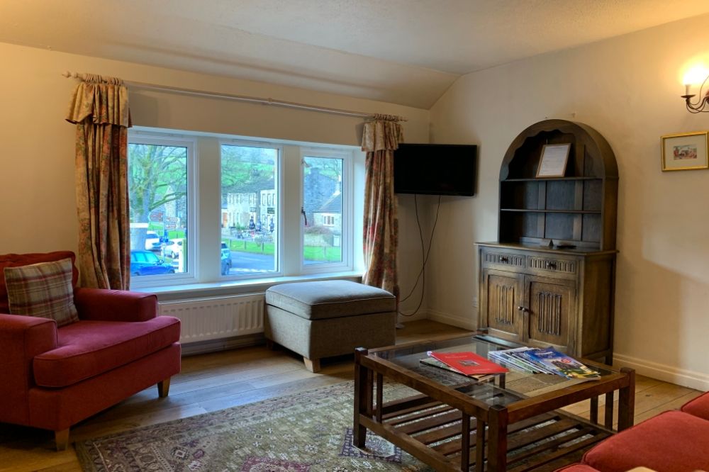 living area in cottage