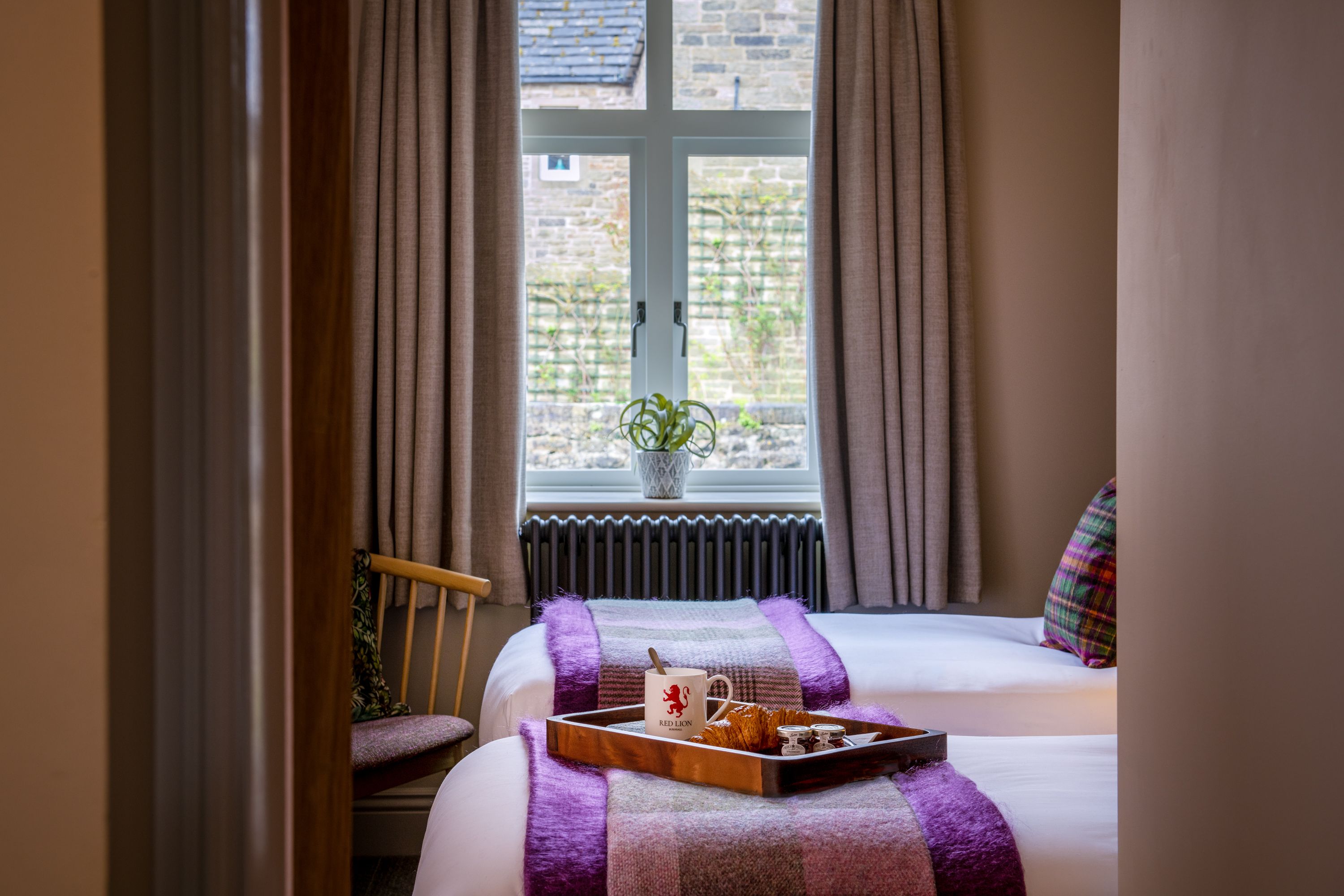 twin bedroom in manor house