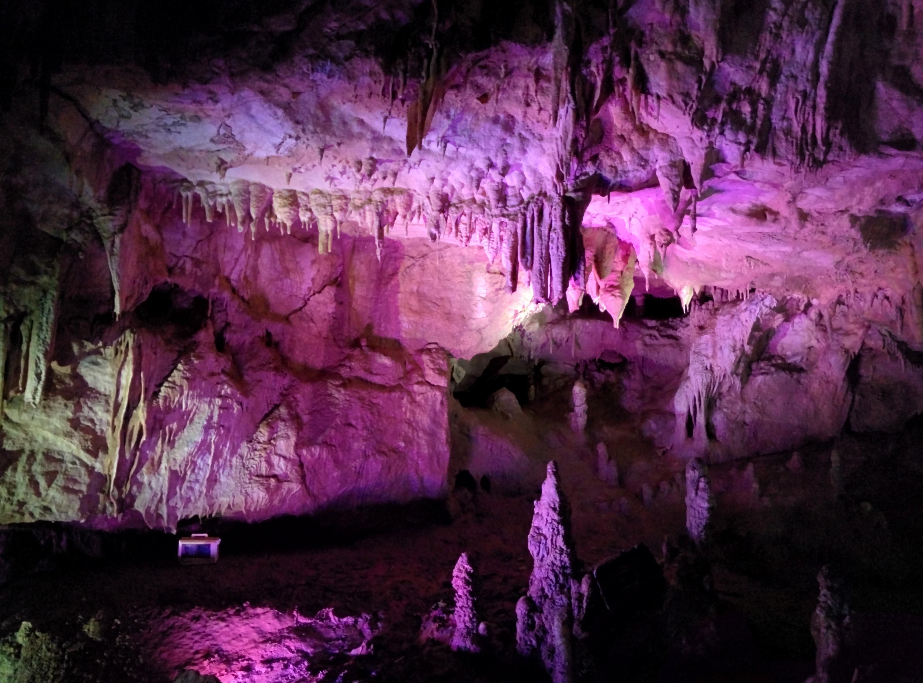 stalactites in underground cave
